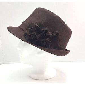 Magid Hats Felt Fedora Decorative Floral Accent